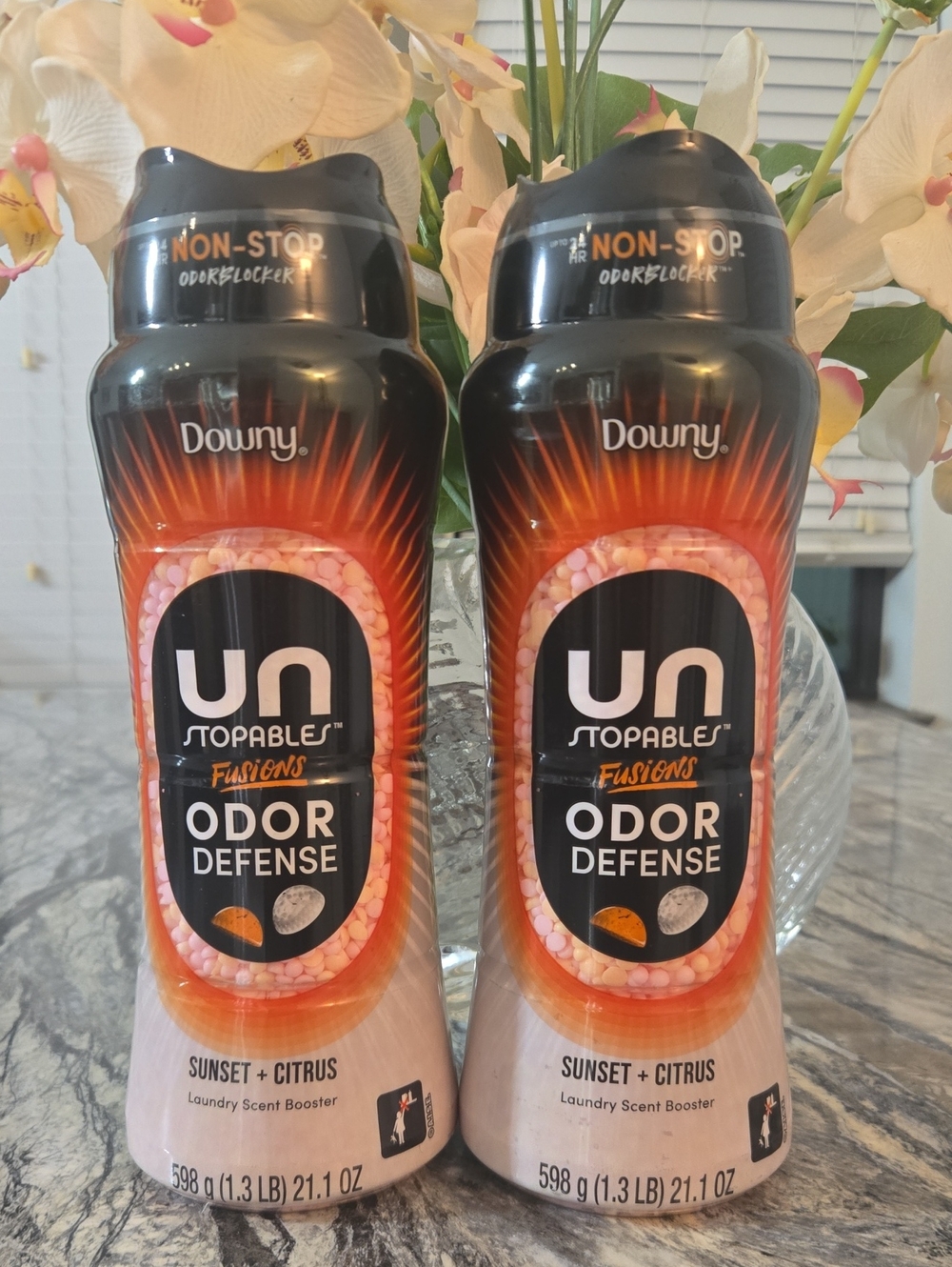 Unstopables Odor Defense Laundry Scent Booster - Sunset + Citrus (Orange/Black)